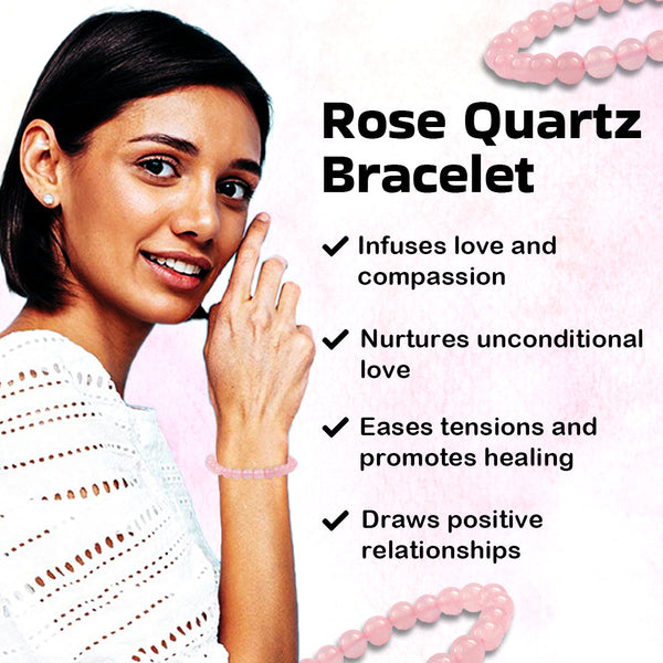Love & Emotional Healing - Rose Quartz Bracelet for compassion, softness, and heart-centered calm
