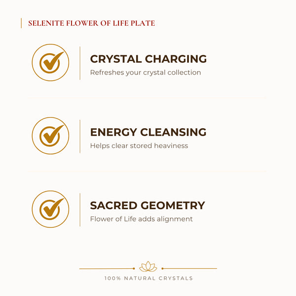 Certified Natural Selenite Charging Plate - Crystal Charging & Energy Cleansing | Buy Online - Image 2