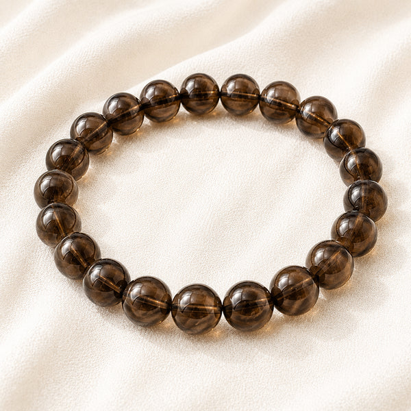 Certified Natural Smoky Quartz Bracelet - Fear Release & Present Grounding | Buy Online - Image 4