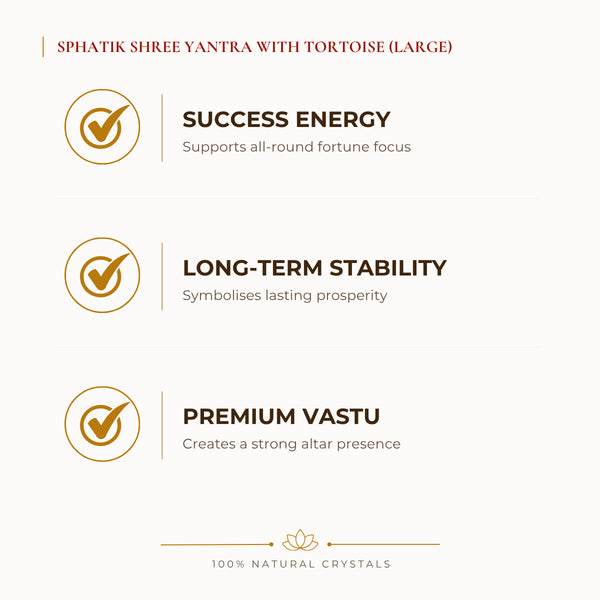 Certified Natural Sphatik Shree Yantra with Shree Yantra - Success Energy & Long-Term Stability | Buy Online - Image 2