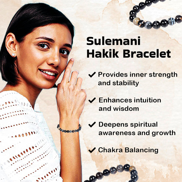 Certified Original Sulemani Hakik Stone Bracelet Perfect for Men, Women & Kids