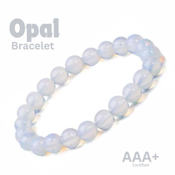 Close-up of Opal bracelet showing intricate details and natural Opal stone.