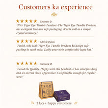 Load image into Gallery viewer, Certified Natural Tiger Eye Tumble Pendant - Courage &amp; Sharp Focus | Buy Online - Image 5
