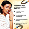 Tiger Eye, Citrine & Evil Eye Bracelet – Success, Protection & Abundance | Lab Certified