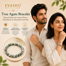 Load image into Gallery viewer, Tree Agate Bracelet – Natural Stone Bracelet for Grounding, Balance &amp; Everyday Wear | Unisex Crystal Jewellery
