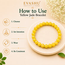 Load image into Gallery viewer, Yellow Jade Bracelet – Natural Stone Bracelet for Joy, Positivity &amp; Everyday Wear | Unisex Crystal Jewellery
