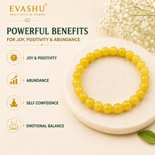 Load image into Gallery viewer, Yellow Jade Bracelet – Natural Stone Bracelet for Joy, Positivity &amp; Everyday Wear | Unisex Crystal Jewellery

