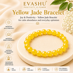 Yellow Jade Bracelet – Natural Stone Bracelet for Joy, Positivity & Everyday Wear | Unisex Crystal Jewellery