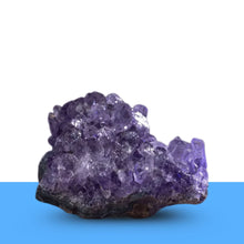 Load image into Gallery viewer, Amethyst crystal in raw cluster form reflecting calm, insight, and protection.

