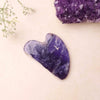 Amethyst Gua Sha – Symbol of Serenity, Wisdom, and Spiritual Release – Perfect for Skincare - Lifestyle View | Raw Amethyst Crystal for Calmness & Stress Relief