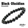Protection & Clean Energy - Black Obsidian Bracelet for a strong daily reset - Front View | Natural Obsidian, Seven Chakra Crystal Bracelet for Evil Eye Protection & Negative Energy Shield