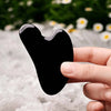 Black Obsidian Gua Sha – Symbol of Protection, Grounding, and Truth – Perfect for Skincare - Side View | Raw Obsidian Crystal for Evil Eye Protection & Negative Energy Shield