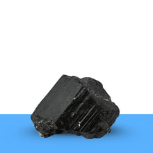 Load image into Gallery viewer, Black Tourmaline Raw Stone – Symbol of Protection, Grounding, and Purification – Perfect for Display - Close Up Detail Texture | Raw Black Tourmaline Crystal for Evil Eye Protection &amp; Negative Energy Shield
