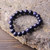 The Blue Sunstone bracelet with a focus on its vibrant color and unique texture.