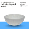 Selenite bowl used for cleansing and charging healing crystals