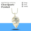 Clear Quartz Arrowhead Pendant – Symbol of Power, Direction, and Healing – Perfect for Unisex Wear - Front View | Natural Sphatik Crystal Ring for Evil Eye Protection & Negative Energy Shield
