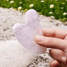 Load image into Gallery viewer, Clear Quartz Gua Sha – Symbol of Power, Amplification, and Healing – Perfect for Skincare - Scale Reference | Natural Sphatik Crystal Ring for Healing &amp; Positive Energy
