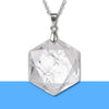 Clear Quartz Hexagon Pendant – Symbol of Energy, Amplification, and Clarity – Perfect for Daily Wear - Close Up Detail Texture | Natural Sphatik, Seven Chakra Crystal Ring for Chakra Balance & Energy Alignment