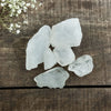 Clear Quartz mineral raw stones cluster associated with energy, focus, and amplify.