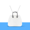 Clear Quartz Mini Handbag Pendant – Symbol of Energy, Amplification, and Clarity – Perfect for Daily Wear - Close Up Detail Texture | Natural Sphatik, Seven Chakra Crystal Ring for Chakra Balance & Energy Alignment