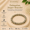 Dalmatian Jasper Bracelet – Natural Stone Bracelet for Joy, Positivity & Everyday Wear | Unisex Crystal Jewellery - Front View | Natural Red Jasper Crystal Bracelet for Healing & Positive Energy