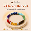 Authentic natural 7 Chakra Bracelet for Energy Balance and Chakra Alignment, shown as the main Evashu product view