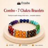 Authentic natural Pack of 2- 7 Chakra Bracelet Pack for Shared Balance and Family Harmony, shown as the main Evashu product view