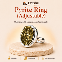 Certified Natural Pyrite Adjustable Ring - Wealth Energy & Daily Confidence