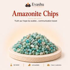 Authentic natural Amazonite Chips for Communication and Hope, shown as the main Evashu product view