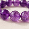 Close-up of authentic natural Amethyst showing crystal texture, colour and craftsmanship – amethyst bracelet natural stone unisex