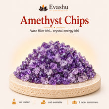 Load image into Gallery viewer, Authentic natural Amethyst Chips for Calming Décor and Peaceful Space, shown as the main Evashu product view
