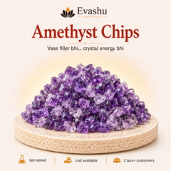 Authentic natural Amethyst Chips for Calming Décor and Peaceful Space, shown as the main Evashu product view