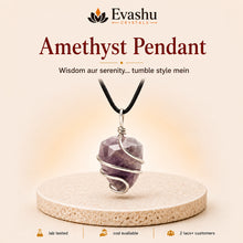 Load image into Gallery viewer, Authentic natural Amethyst Tumble Pendant for Serenity and Wisdom, shown as the main Evashu product view
