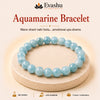 Authentic natural Aquamarine Bracelet for Emotional Balance and Calm Mind, shown as the main Evashu product view