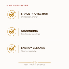 Black Obsidian Chips benefits for nazar protection and negative-energy shielding, explained in an Evashu natural-crystal guide