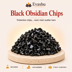 Authentic natural Black Obsidian Chips for Space Protection and Grounding, shown as the main Evashu product view