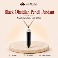 Certified Natural Black Obsidian Pencil Pendant - Negativity Shield & Truth Clarity