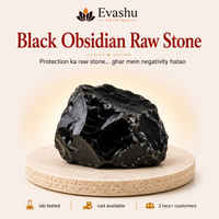 Certified Natural Black Obsidian Raw Stone - Home Protection & Grounding