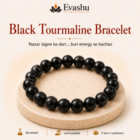 Certified Natural Black Tourmaline Bracelet - Nazar Shield & Energy Protection