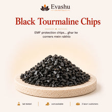 Load image into Gallery viewer, Authentic natural Black Tourmaline Chips for EMF Shield and Room Protection, shown as the main Evashu product view
