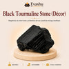 Authentic natural Black Tourmaline Raw Stone for Home Protection and Negative Energy Block, shown as the main Evashu product view