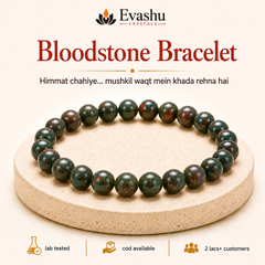 Authentic natural Bloodstone Bracelet for Courage and Inner Strength, shown as the main Evashu product view