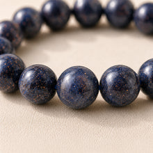Load image into Gallery viewer, Close-up of authentic natural Blue Sunstone showing crystal texture, colour and craftsmanship
