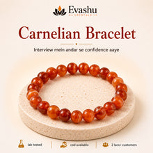 Load image into Gallery viewer, Authentic natural Carnelian Bracelet for Confidence and Courage, shown as the main Evashu product view
