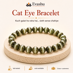 Authentic natural Cat Eye Bracelet for Sharp Intuition and Hidden Protection, shown as the main Evashu product view