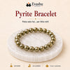 Authentic natural Pyrite Bracelet with Free Selenite Charging Plate | Wealth Retention & for wealth attraction and prosperity intention, shown as the main