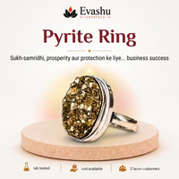 Certified Natural Pyrite Adjustable Ring - Wealth Energy & Money Focus