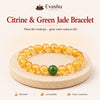 Authentic natural Citrine & Green Jade Bracelet for Wealth Flow and Prosperity, shown as the main Evashu product view