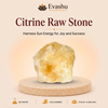 Authentic natural Citrine Raw Stone for Wealth Corner and Abundance Energy, shown as the main Evashu product view