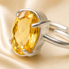 Close-up of authentic natural Citrine showing crystal texture, colour and craftsmanship